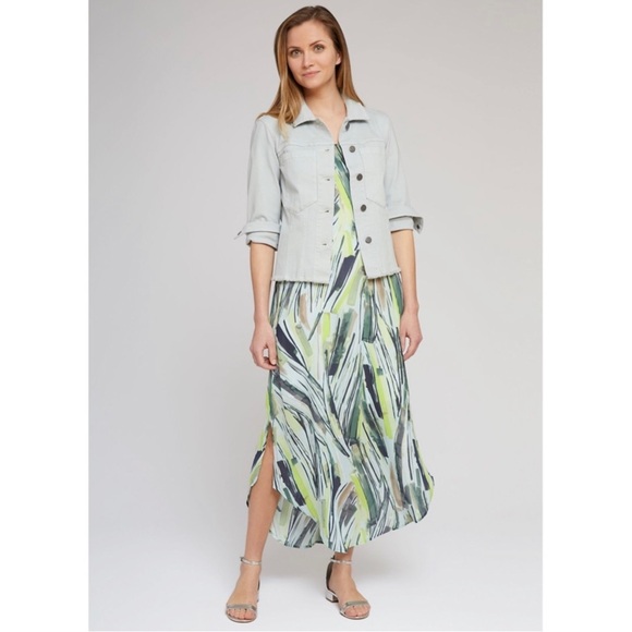 NIC + ZOE SLEEVELESS PALM PRINT MAXI DRESS - Picture 12 of 12
